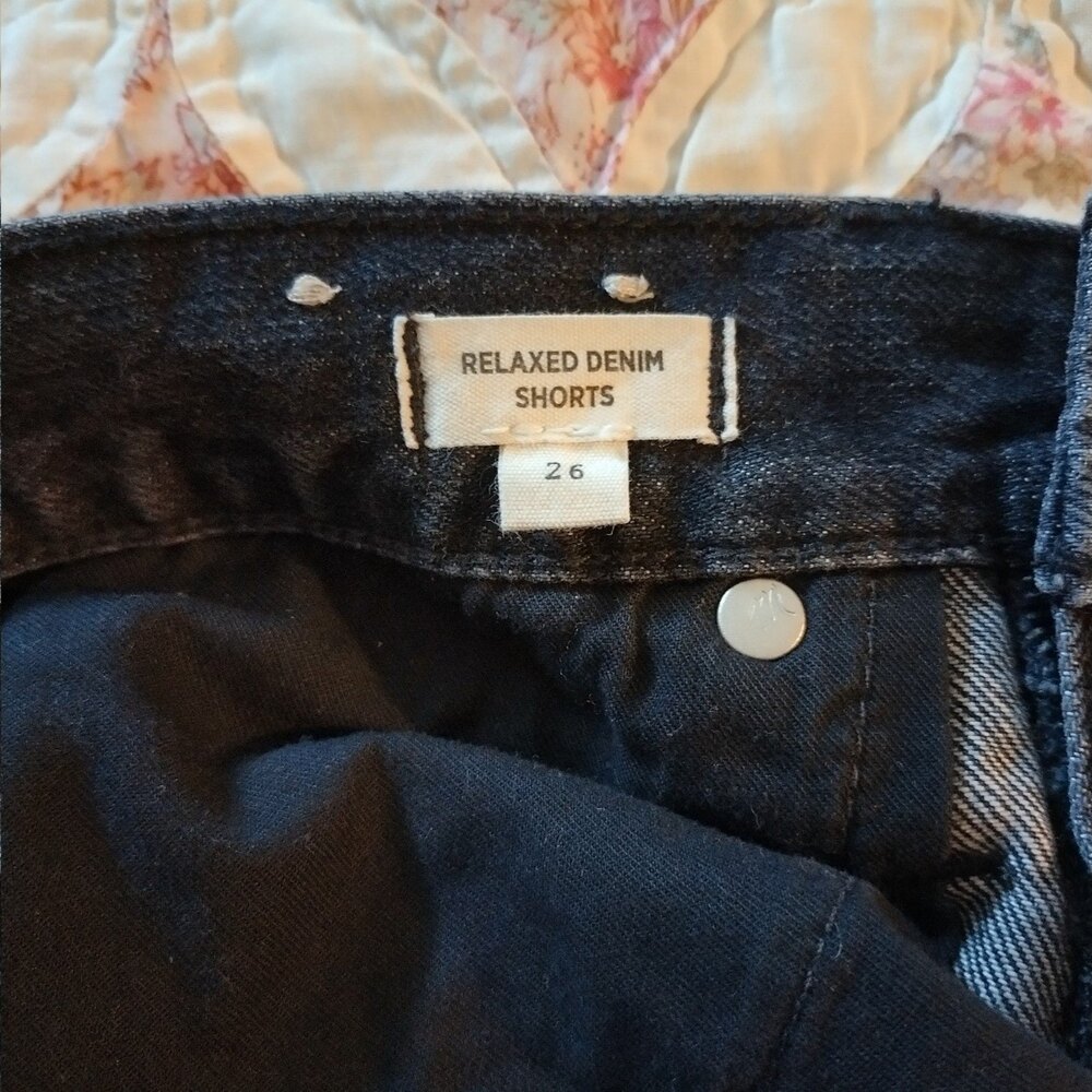 Madewell Jean Shorts High Rise Raw Hem Size 26 - Picture 7 of 11